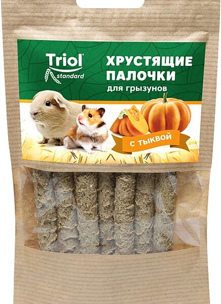 Лакомство Тriol Standard хрустящие палочки для грызунов с тыквой 30г