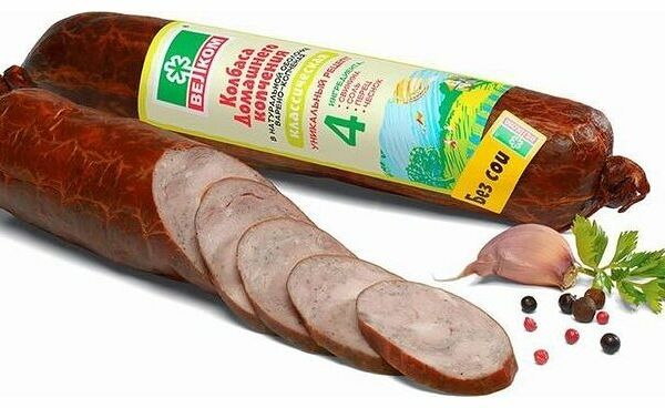 Колбаса варёно-копчёная домашнего копчения Велком классическая