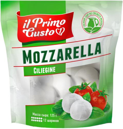 

Сыр рассольный Il Primo Gusto Mozzarella Ciliegine 45% 125 г