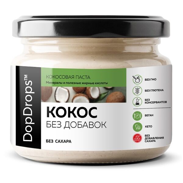 Паста кокосовая DopDrops (без сахара)