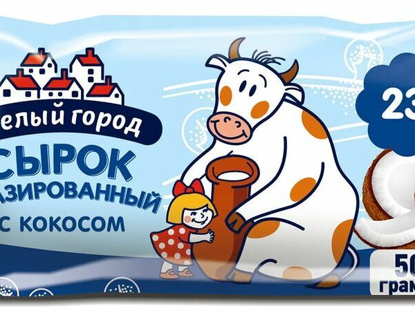 Сырок глазированный Белый Город с кокосом 23%