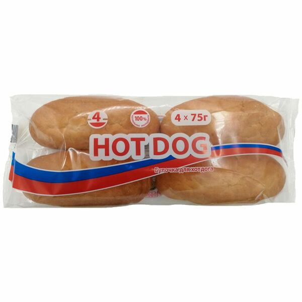 Булочка Щелковохлеб для хот-дога, 4х75г