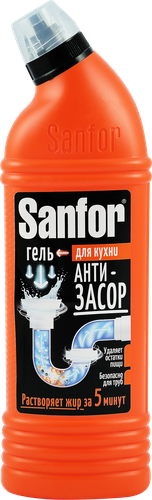 

Средство для очистки труб Sanfor Прочистка труб на кухне 750 мл