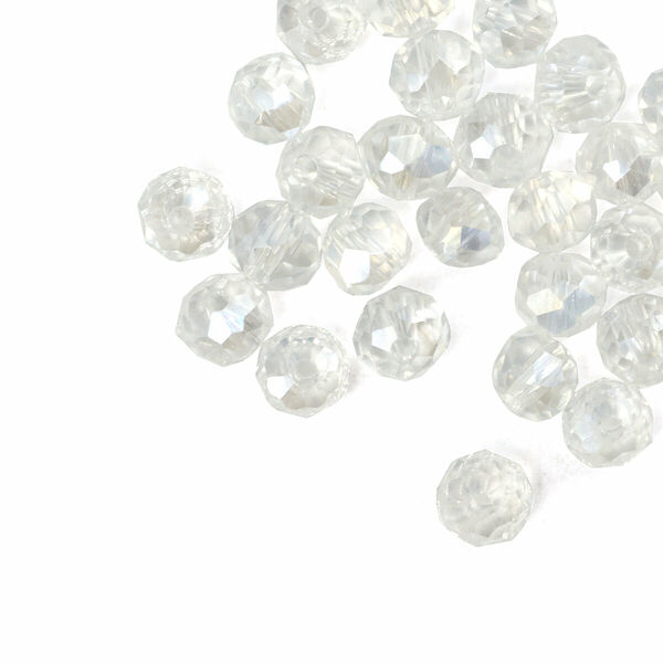 Бусины стеклянные 3*4мм, 40шт/упак Astra&Craft(849 прозрачный АВ)