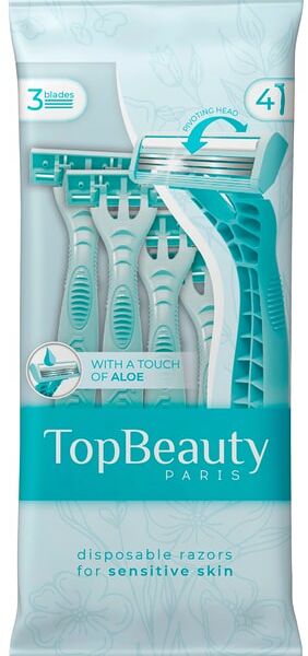 Бритвы TopBeauty Paris одноразовые 4шт
