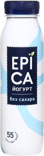 Йогурт питьевой Epica натуральный 2.9% без сахара 260 г