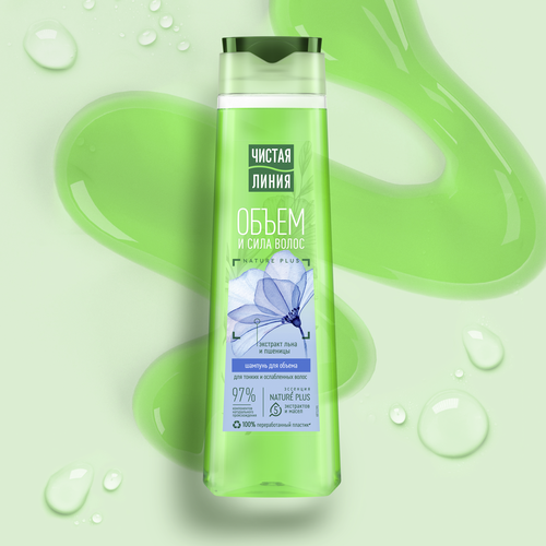 

Шампунь для тонких и ослабленных волос Чистая линия Пшеница и лен 400 мл