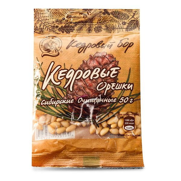 Кедровые орехи Кедровый бор Сибирские очищенные