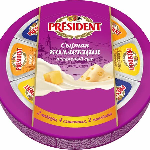 Сыр плавленый President Сырная коллекция 45%