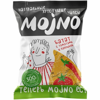 Чипсы Mojno картофельные натуральные Батат с томатами и паприкой 75 г