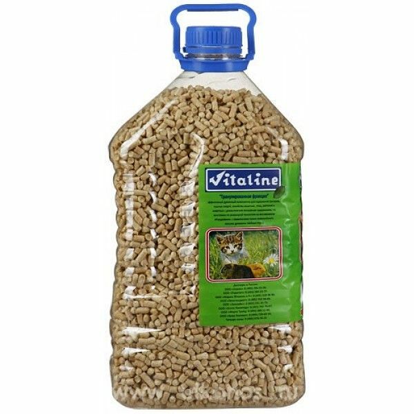 Наполнитель 3 кг Vitaline древесный (опилки гранулированные) для грызунов и кошек