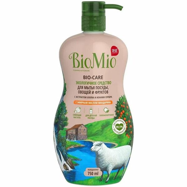 Средство для мытья посуды BioMio Bio-Care мандарин, 750мл