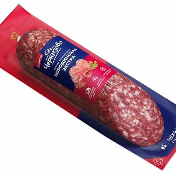 Колбаса сырокопченая Черкизово Бородинская экстра, 200г