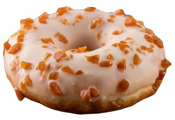 Донат FrozenBake с глазурью белый шоколад и карамелью