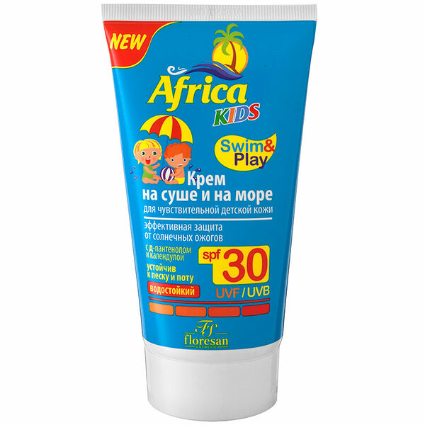 Крем на суше и на море для чувствительной детской кожи SPF 30 Africa Kids 150мл
