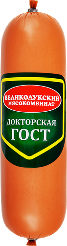 Колбаса вареная Великолукский мясокомбинат Докторская ГОСТ, вес