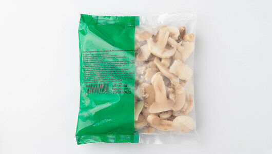 Грибы шампиньоны резанные, быстрозаморозка