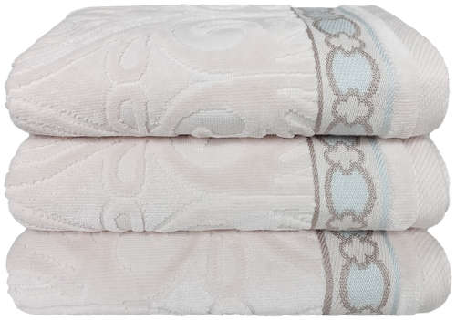 

Полотенце Cleanelly Perfetto Венецианские мотивы 50x90 см, цвет кремовый, с велюровым бордюром, 1 шт, Арт. ПЦС-2651-3692