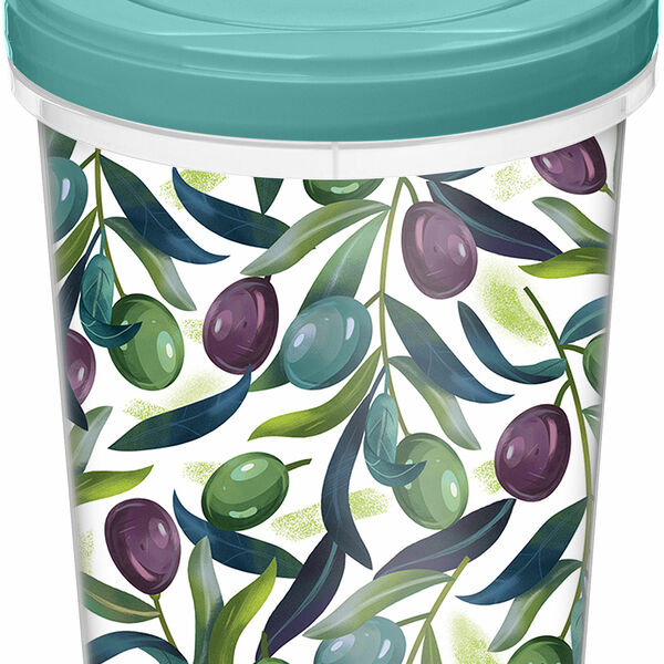 Банка Профит Хаус с завинчивающейся крышкой с декором 1л