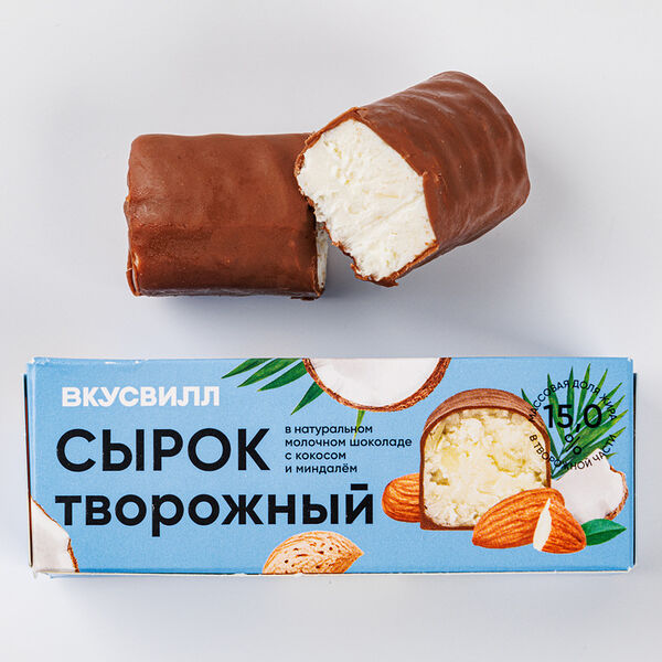 Сырок творожный с кокосом и миндалем 15%