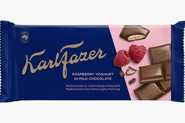 Шоколад Fazer молочный с малиновым йогуртом