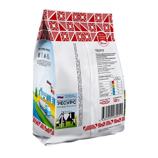Творог традиционный 12% ТМ АисфЕр