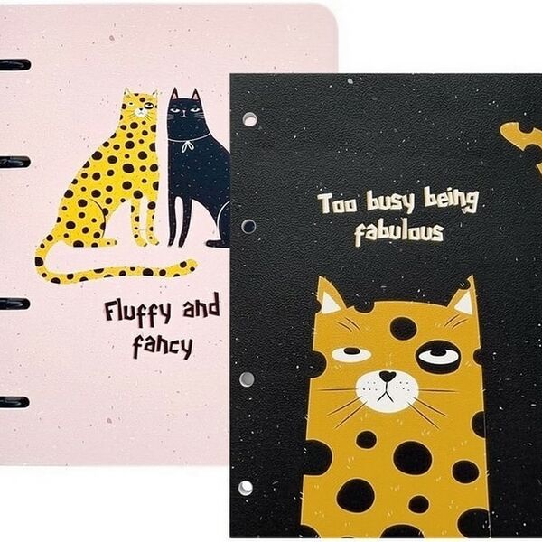 Набор Be Smart Тетрадь на кольцах 163*212мм клетка 80л + Блокнот Silly Леопард 140*198мм линейка 80л