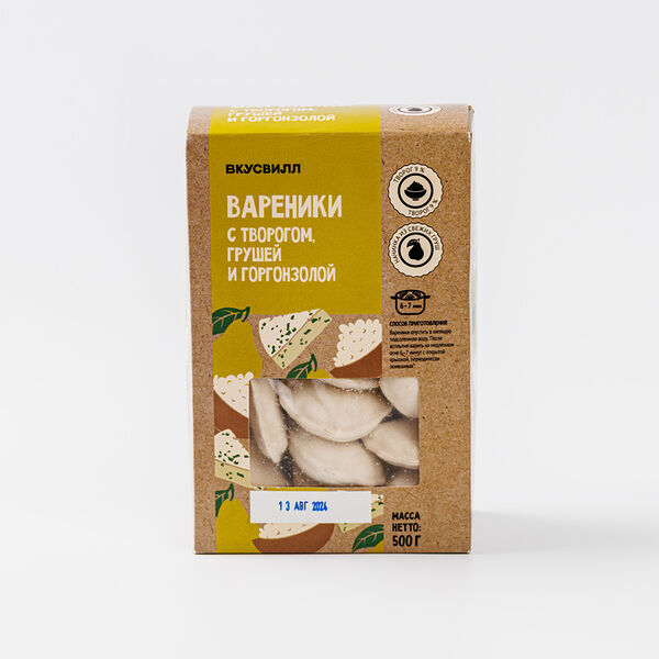 Вареники с творогом, грушей и горгонзолой (Продукт замороженный) 500г