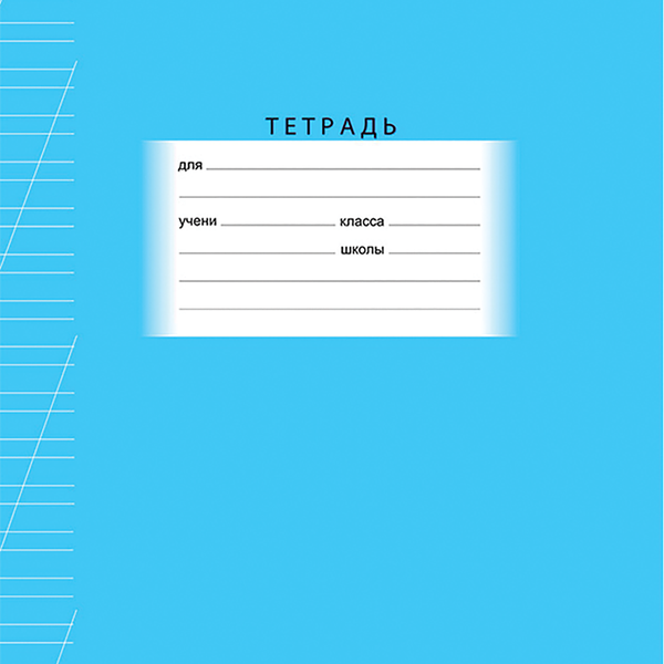 Тетрадь BG Школьная, 12 л, косая линия, в ассортименте