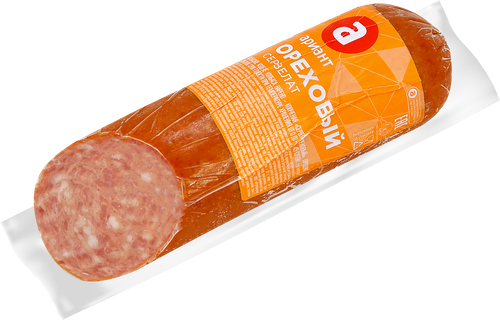 

Колбаса варено-копченая Ариант Сервелат Ореховый 210 г