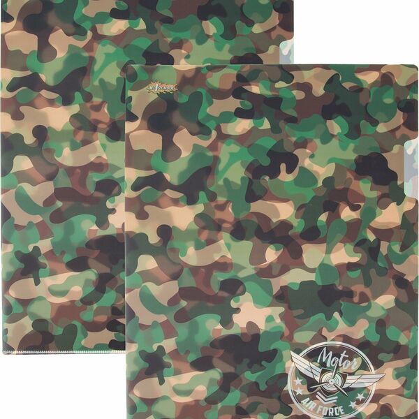 Папка уголок А4 №1 School Military (зелен) 2шт/уп