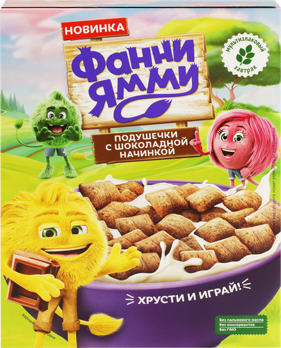 

Подушечки Фанни Ямми мультизлаковые с шоколадной начинкой 220 г