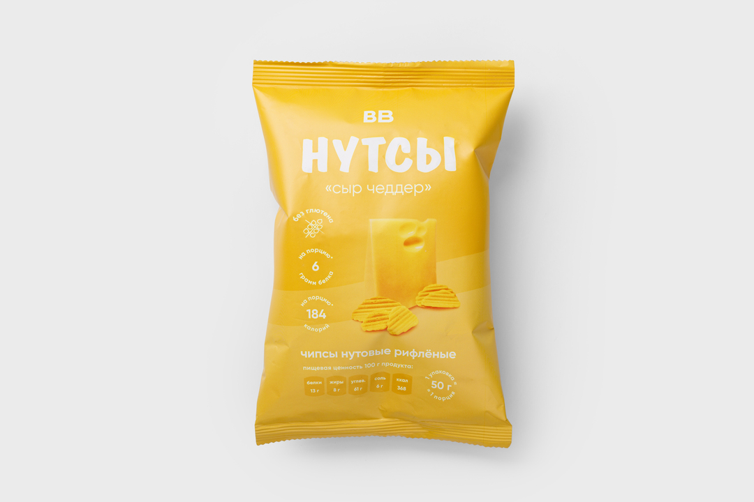 

Чипсы нутовые ВкусВилл Сыр Чеддер, 50 г