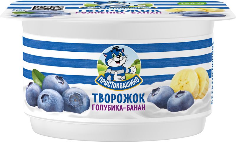 

Творожок Простоквашино голубика-банан 3.6% БЗМЖ, 110 г