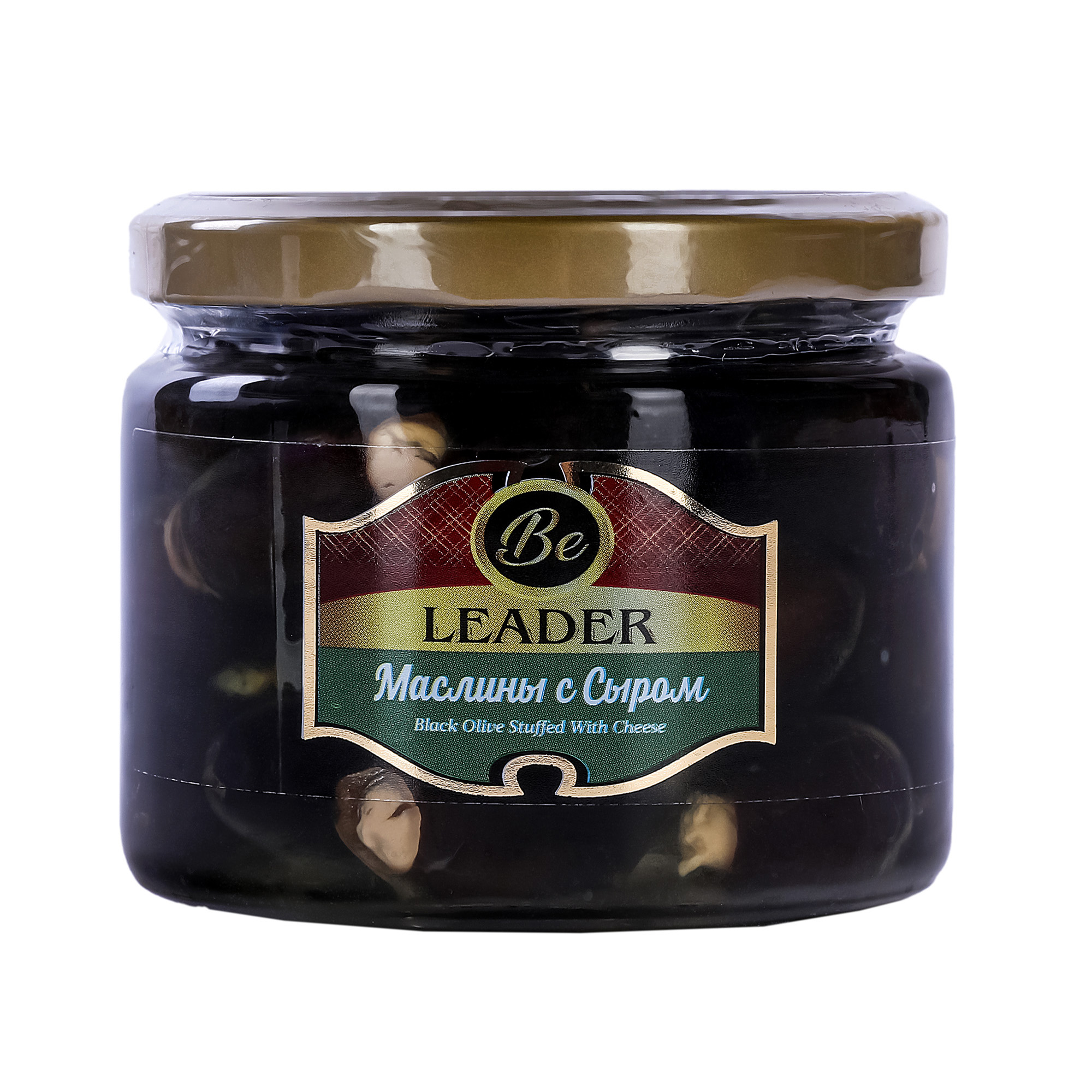 

Маслины Be Leader Черн. фаршированные с сыром ст. 290г