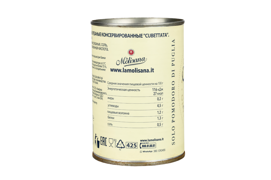 

Томаты La Molisana Cubettata очищенные резаные 400 г