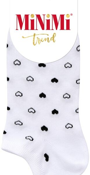 Носки женские MiNiMi Trend 4206 сердечко Bianco белый  Размер 35-38