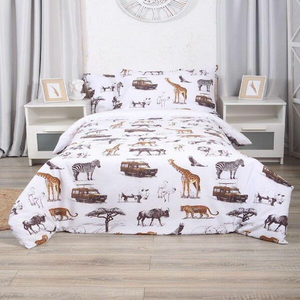 Комплект постельного белья Mona Liza Kids Safari, 1.5-сп, нав. 50х70 см, сатин