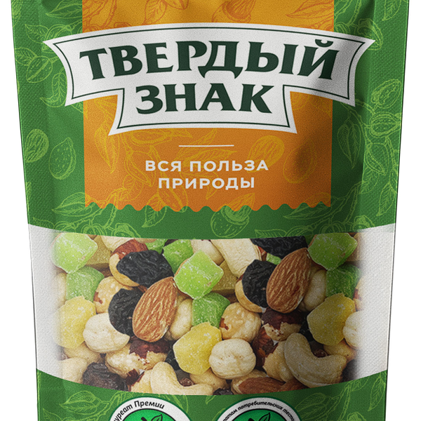 Смесь Твердый знак Орехи с цветными цукатами, 90 г