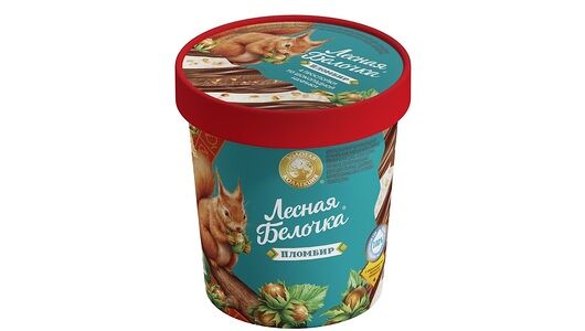 Мороженое Золотая коллекция Лесная Белочка пломбир с арахисом в шоколаде