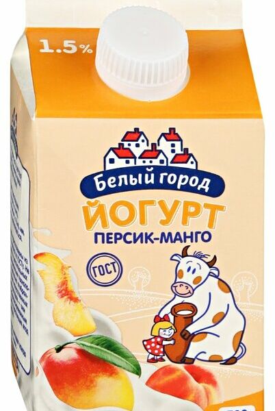 Йогурт питьевой Белый город персик-манго 1.5%