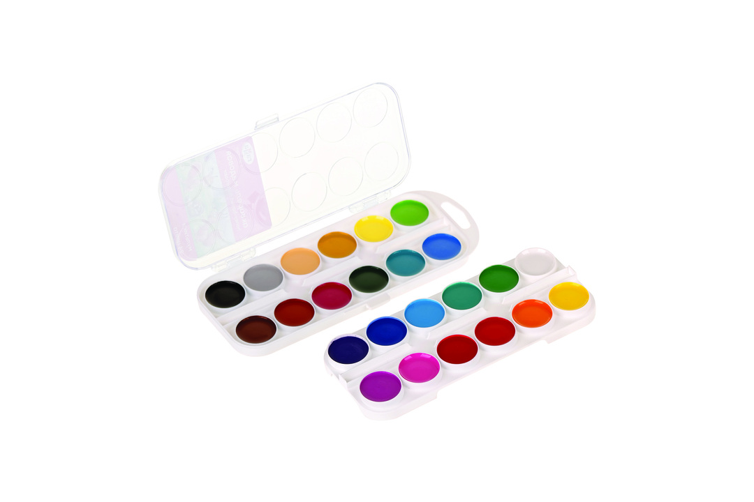 

Акварельные краски Гамма Мультики медовые без кисти 24 цвета в пластиковой упаковке