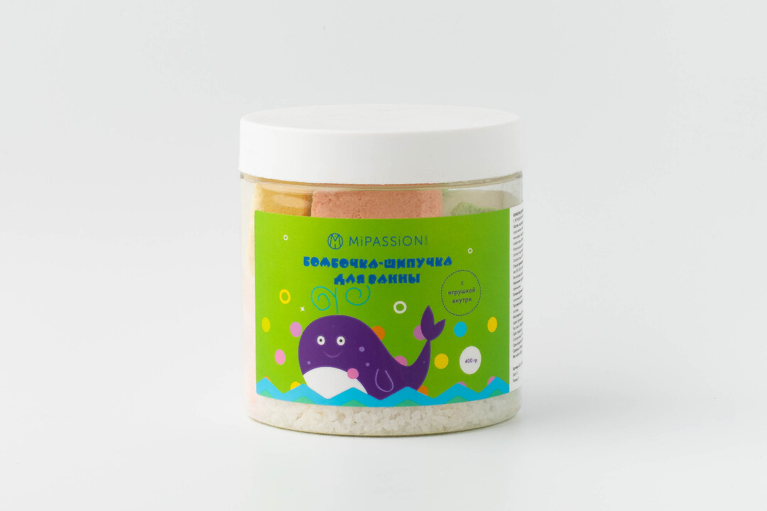 

Бомбочка-шипучка Mipassion с игрушкой для ванны 400 г