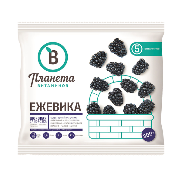 Ежевика Планета Витаминов замороженная 300г