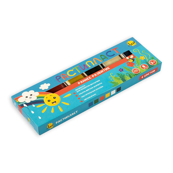 Пластилин Лео растипласт, 6 цветов 120 гр