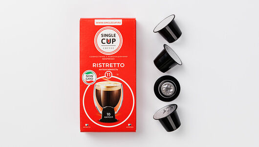 Кофе Single Cup Ristretto в капсулах, 10 штук