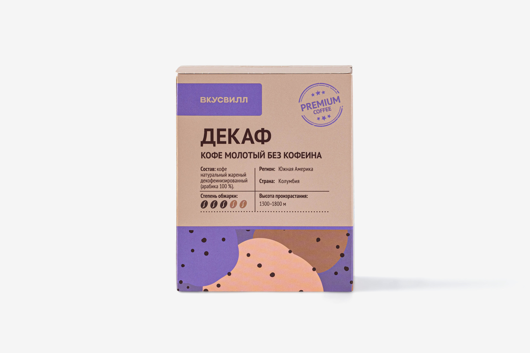 

Кофе ВкусВилл Декаф 100% Арабика в фильтр-пакетах 6 шт, 66 г