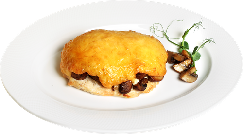 

Филе куриное запеченное с грибами под сыром, 150 г