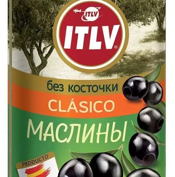 Маслины ITLV без косточки ж/б 314 мл