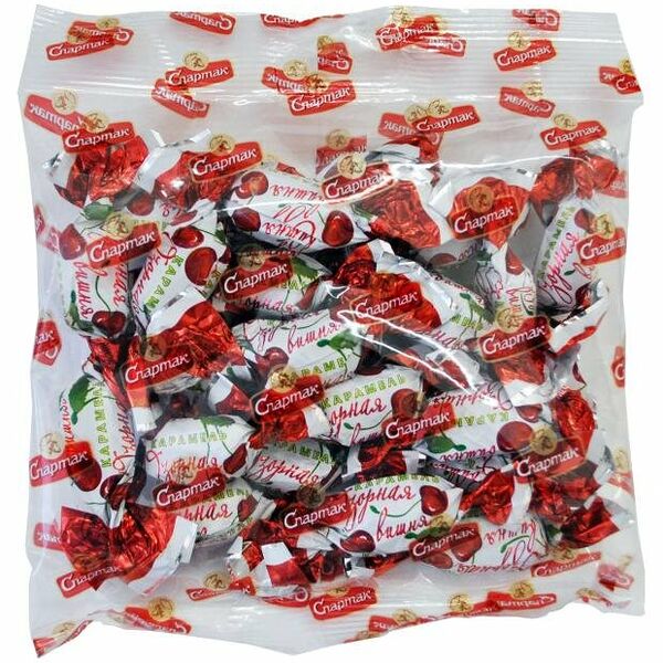 Конфеты Спартак Карамель озорная вишня